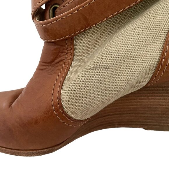 Frye Canvas Corby Wedge Boots - Picture 5 of 8